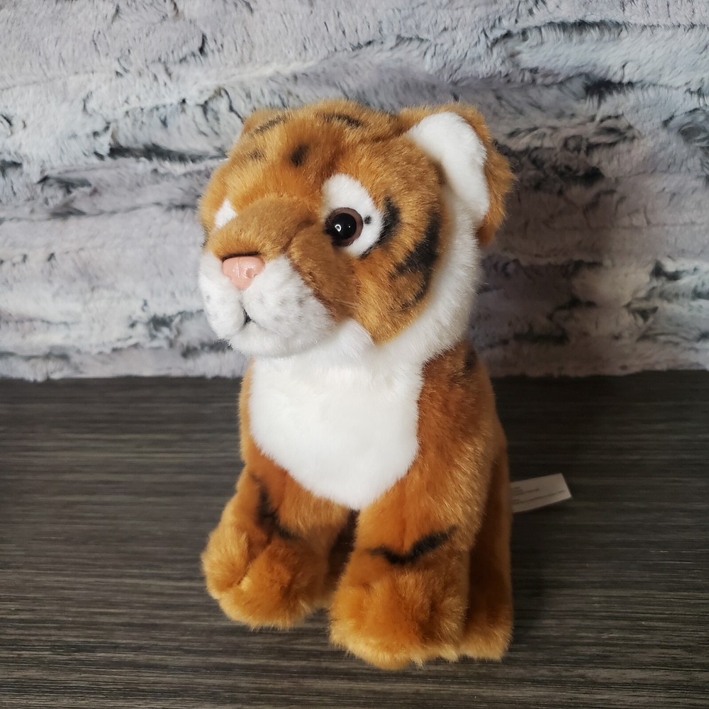 WWF Baby Orange Tiger Cub 8" Stuffed Zoo Animal Plush Toys Toddler SUPER SOFT